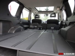 Nissan X-Trail, багажник, разложенные задние сиденья